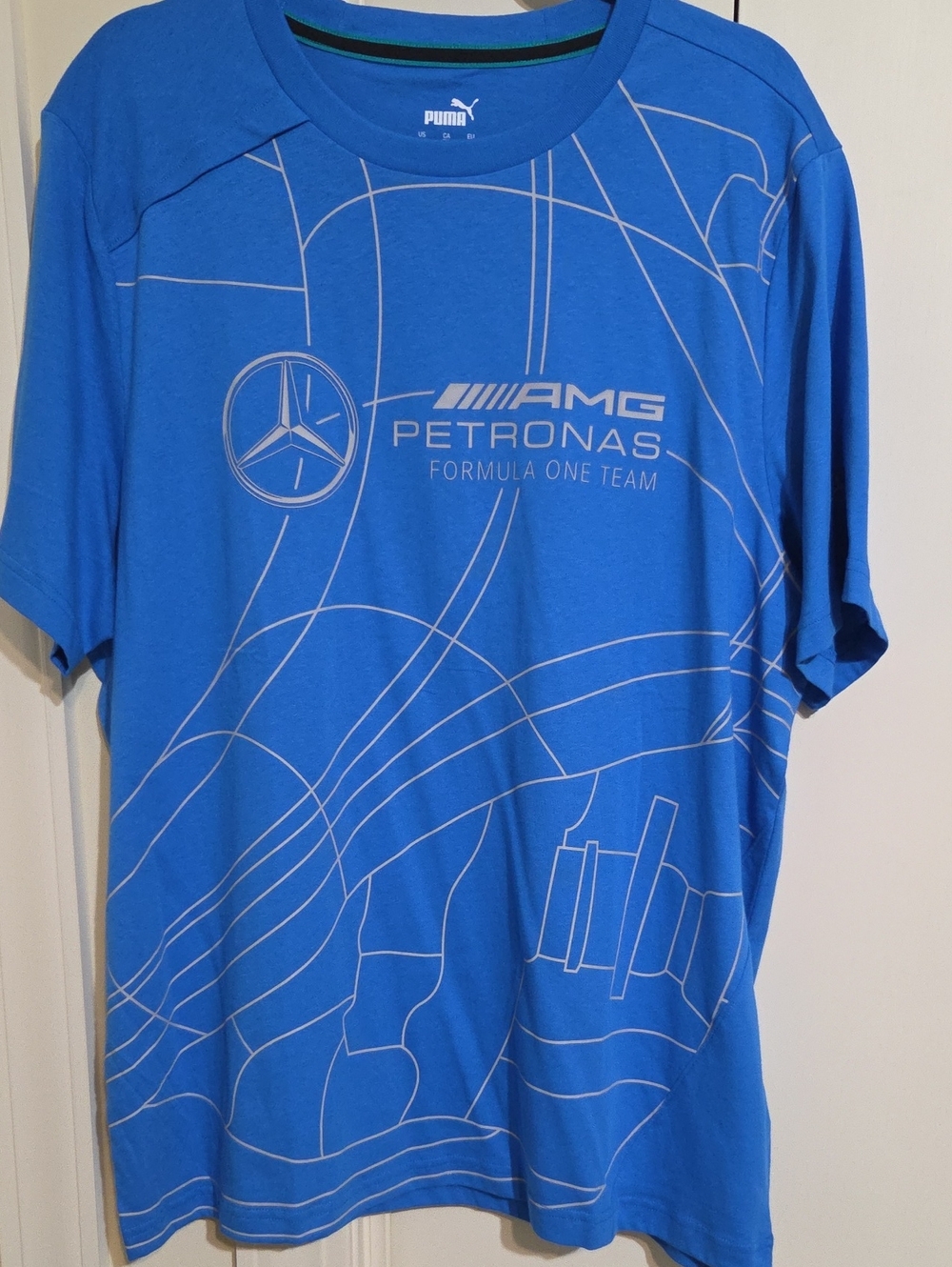 Puma Royal Blue AMG Petronas Formula One Team Short Sleeve Tee